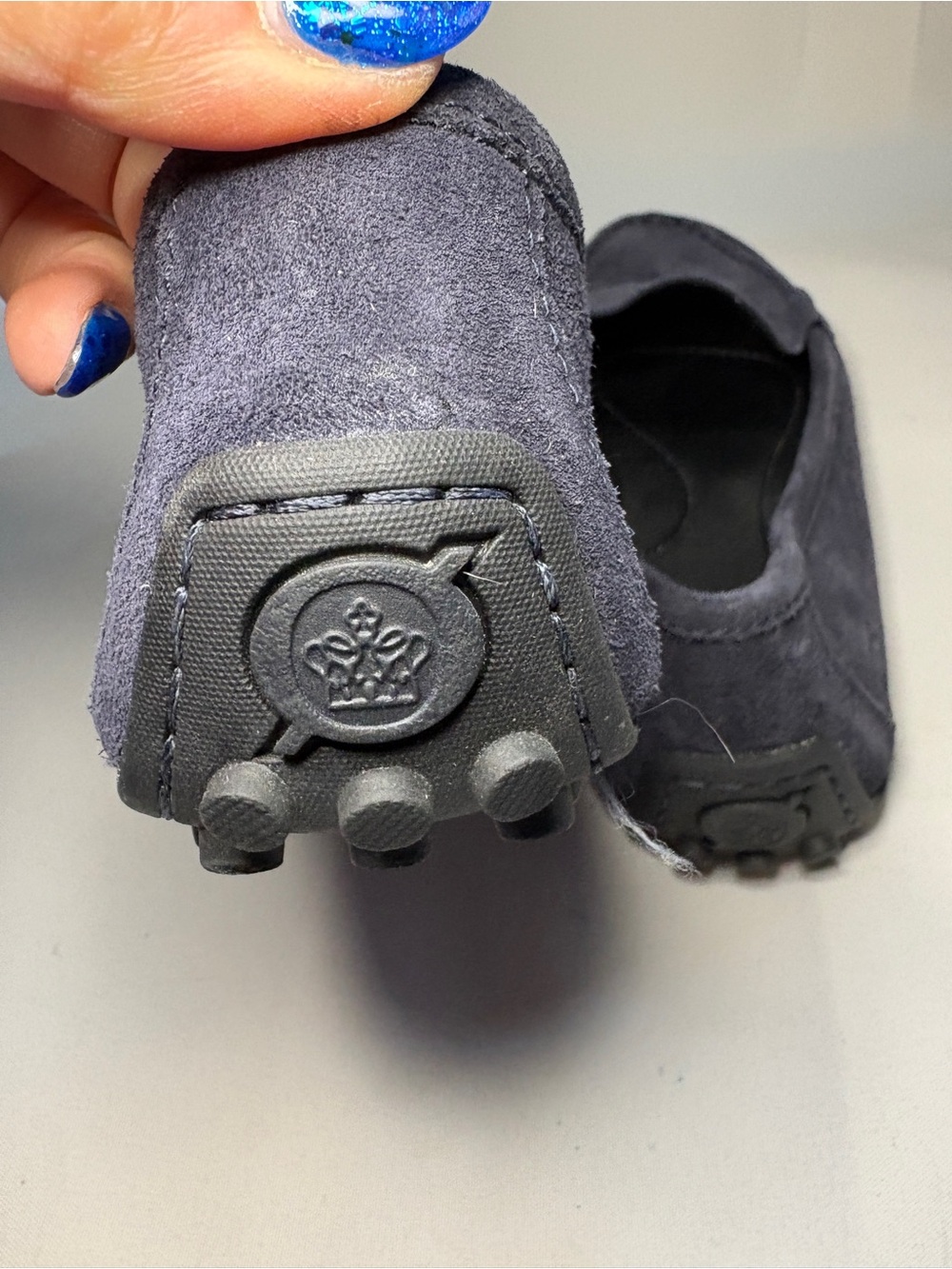 NEW Born Women's Size 7.5 Navy Blue Suede Driving Loafers Comfort Moccasin Flats - Picture 6 of 9